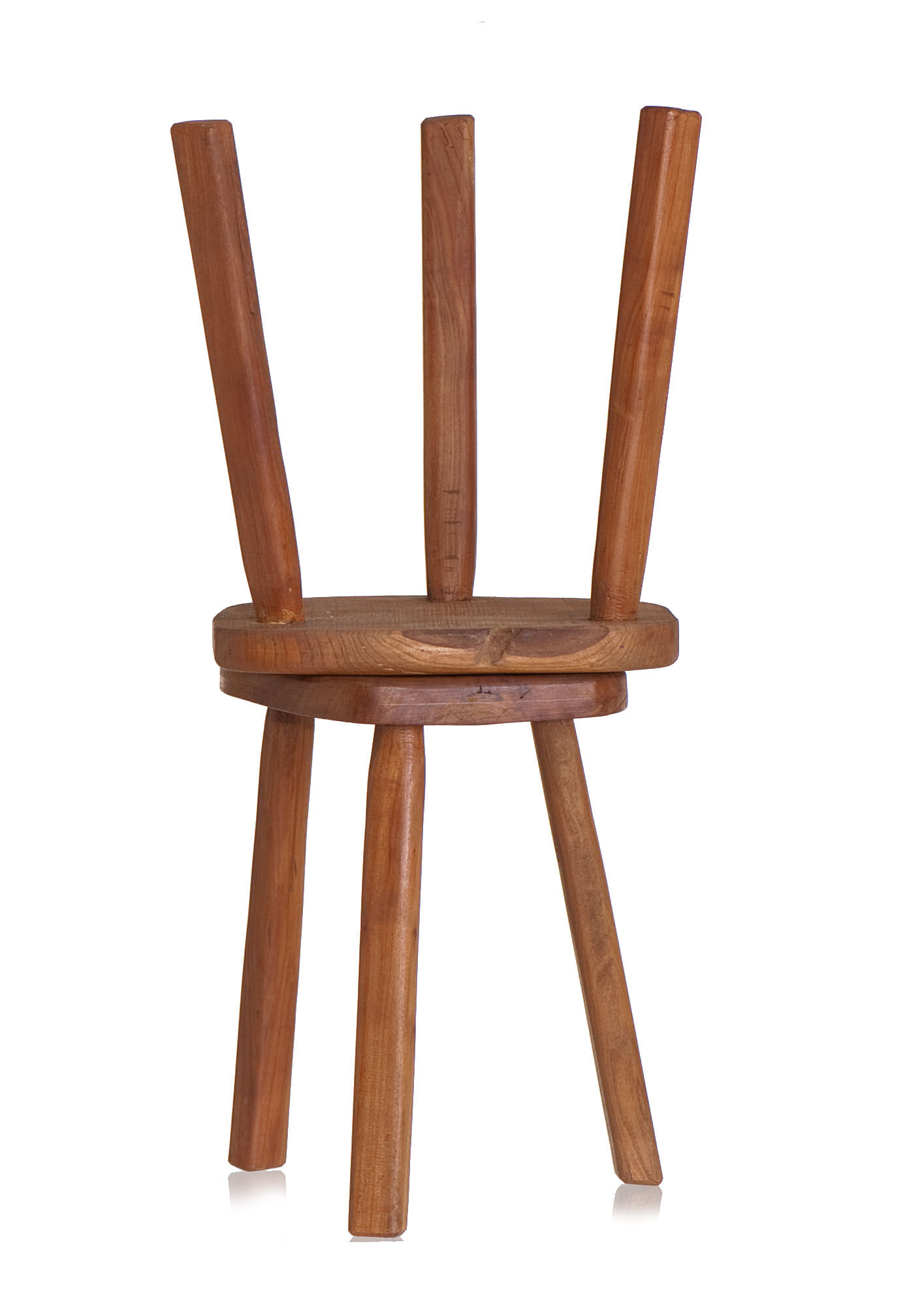 Paire de tabourets en orme  vers 1970