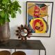 Miroir soleil bois sculpté vintage