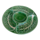 Appetizer Platter Majolica Green Ceramic Leaf Portuguese