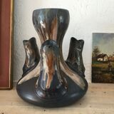 Vase grès signé