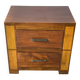 Vintage industrial solid wood bedside table
