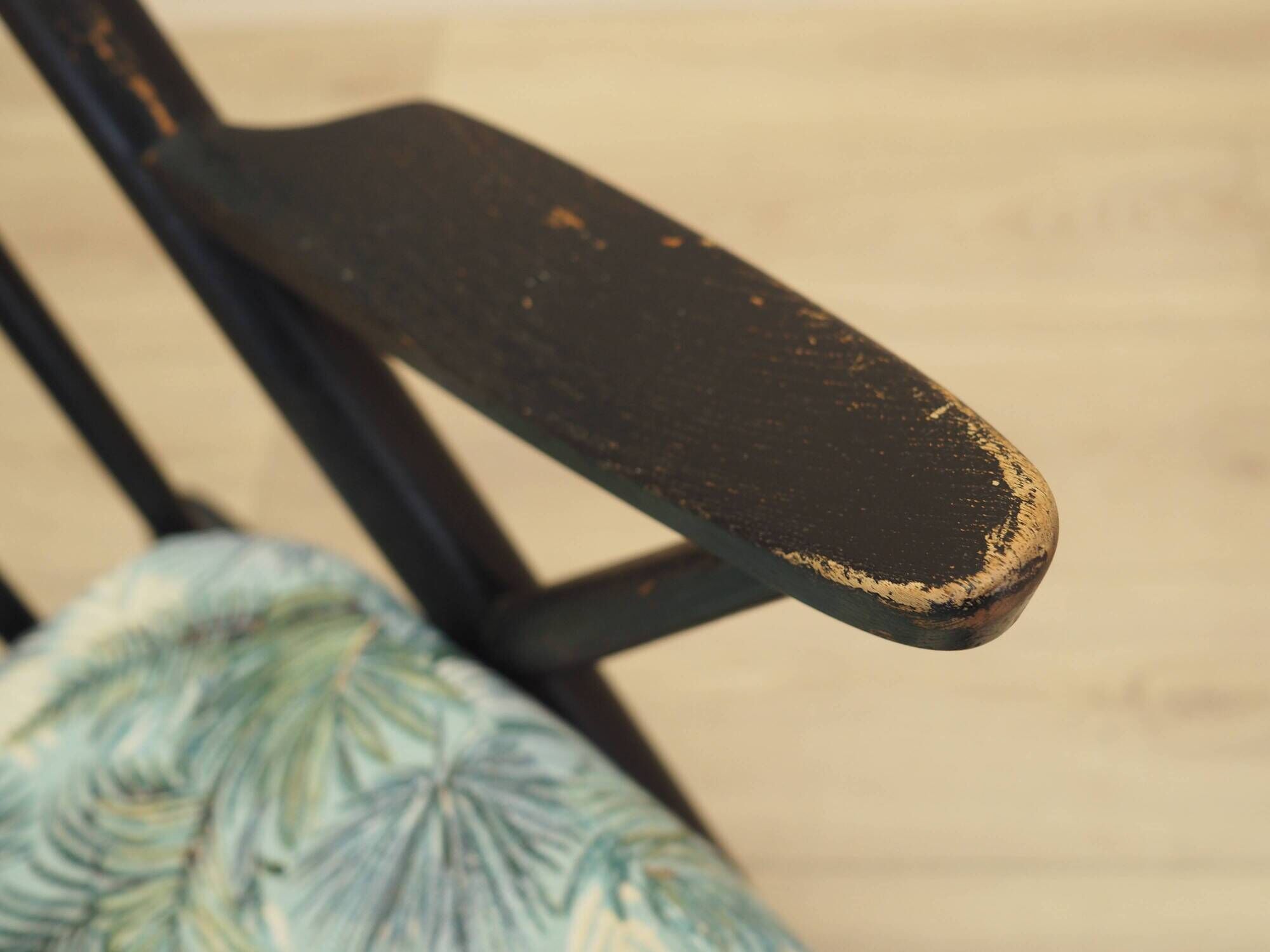 Reenskaug Rocking Chair for Bramin, Black Teak, 1960s
