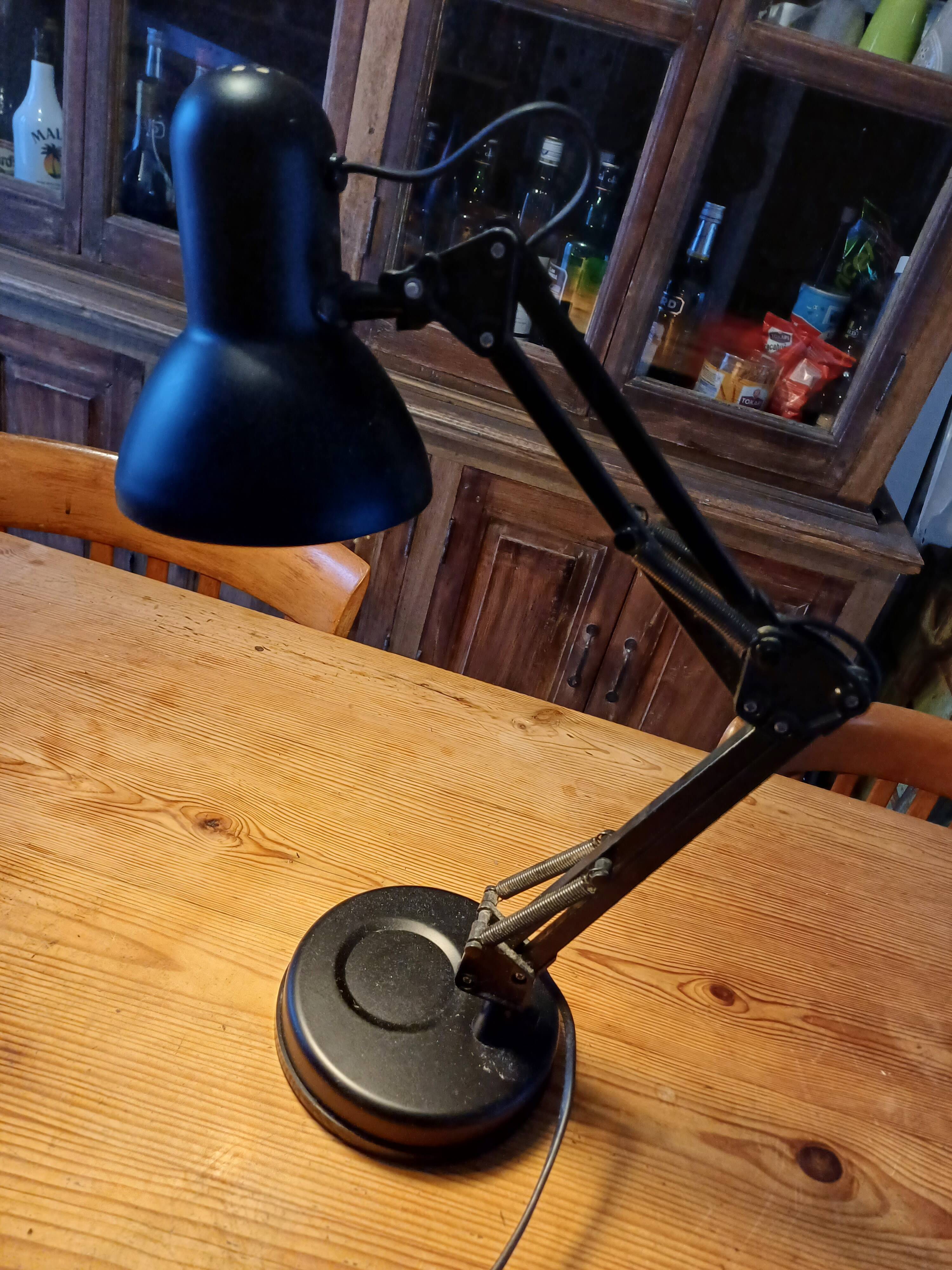 Vintage black metal desk lamp