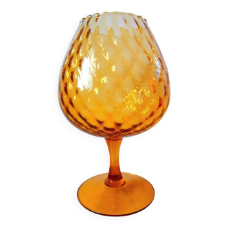 Amber glass vase Empoli 1970