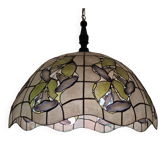 Old stained glass pendant light