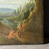 Pair of small paintings, Entourage of Jan Peeter Verdussen, oil on panel, 18th century
