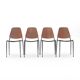 Vintage bent plywood chairs, 1960s, set of 4