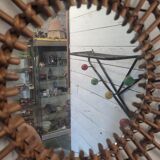 Rattan sun mirror from the 70s
