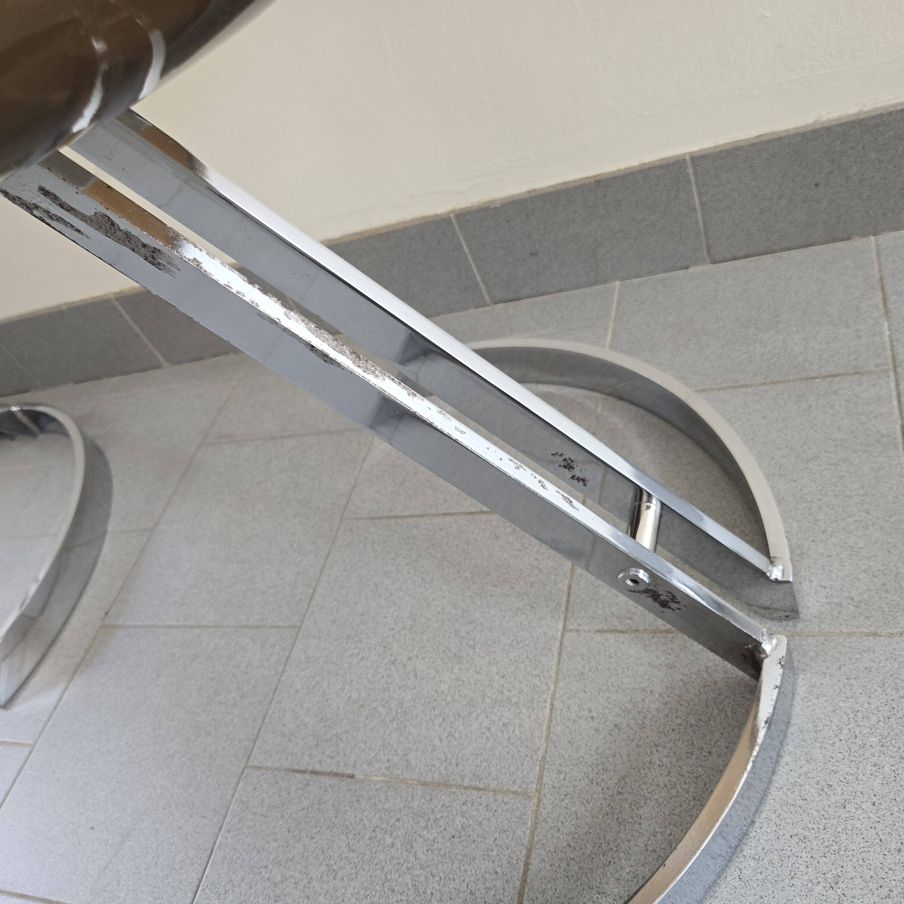 Set of 4 vintage Eurosteel chairs from the 1970s