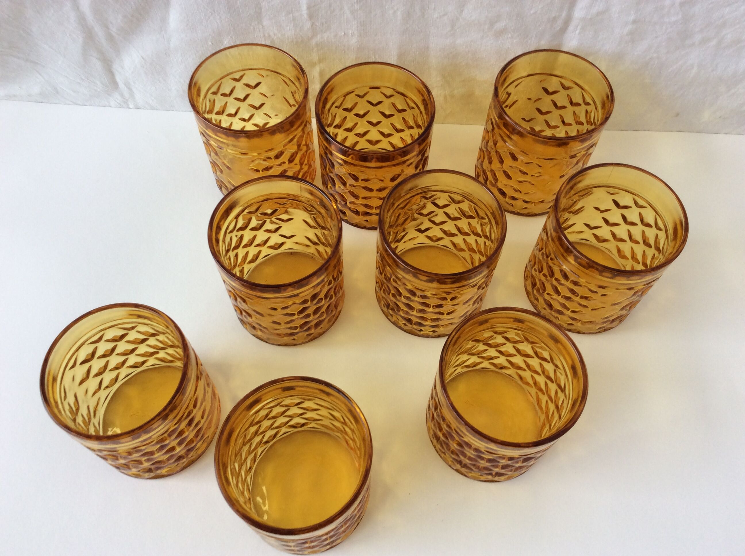 9 vintage glasses model "pineapple"
