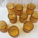 9 vintage glasses model "pineapple"