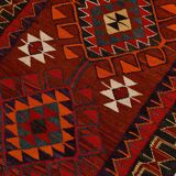 Burgundy & Red Vintage Runner Rug, 99x352Cm