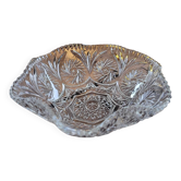 ​Grande Coupe / Saladier en Verre Taillé - Motif Étoil