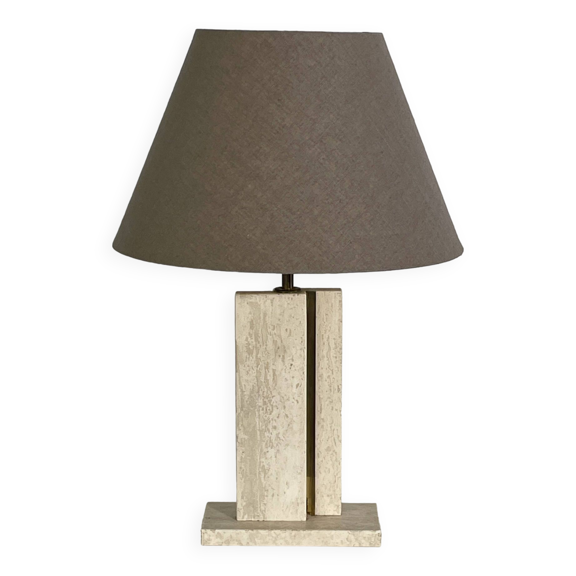 vintage marble and brass lamp