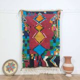Handmade wool Berber rug 155 X 100 CM