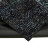 Tapis oriental vintage noué à la main 172 cm x 242 cm tapis patchwork noir