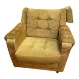 Vintage design velvet armchair 60/70