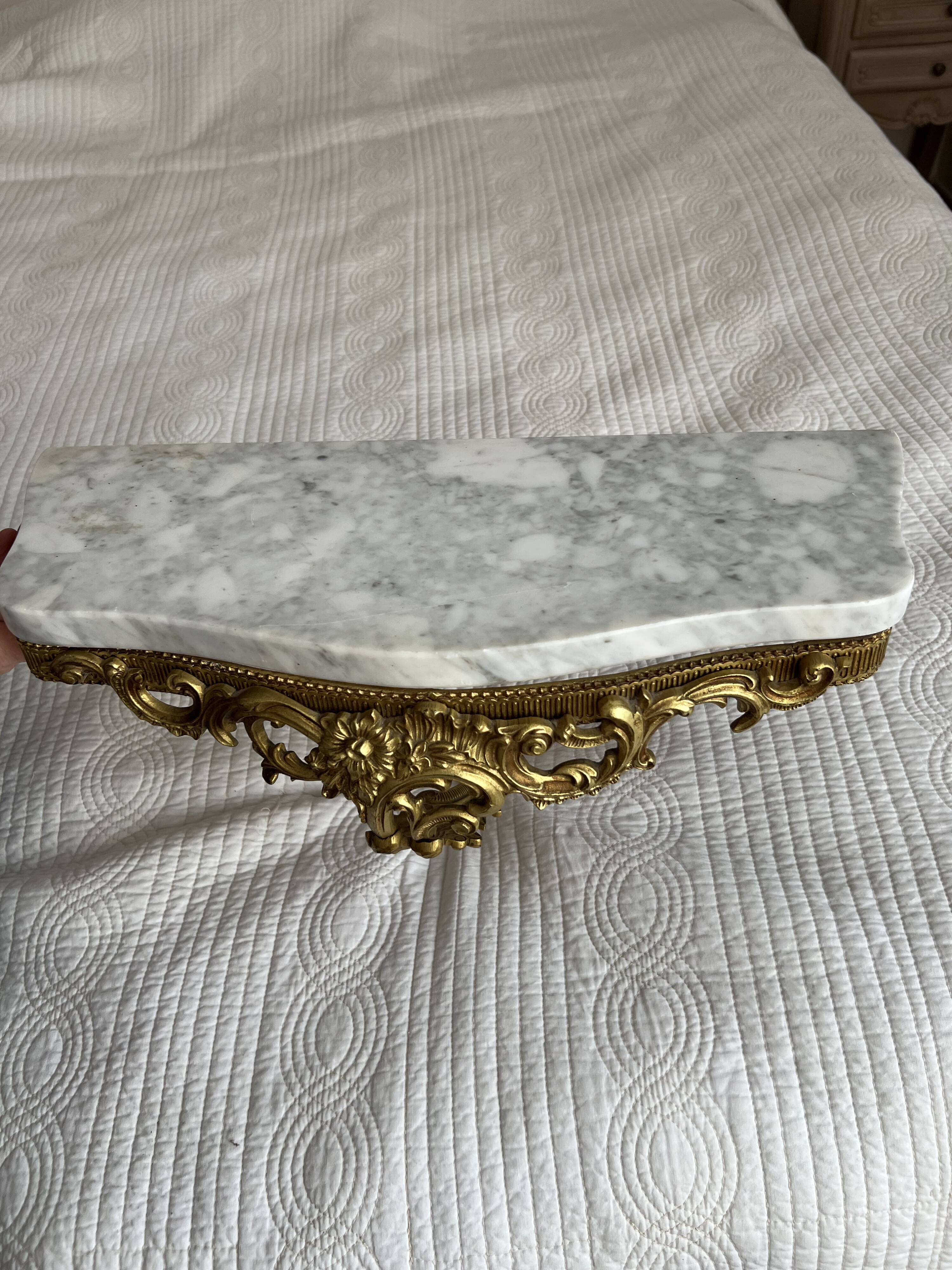 Bronze and marble console