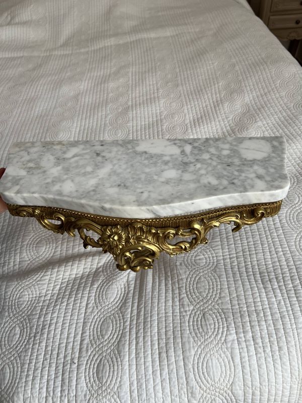 Console bronze et marbre