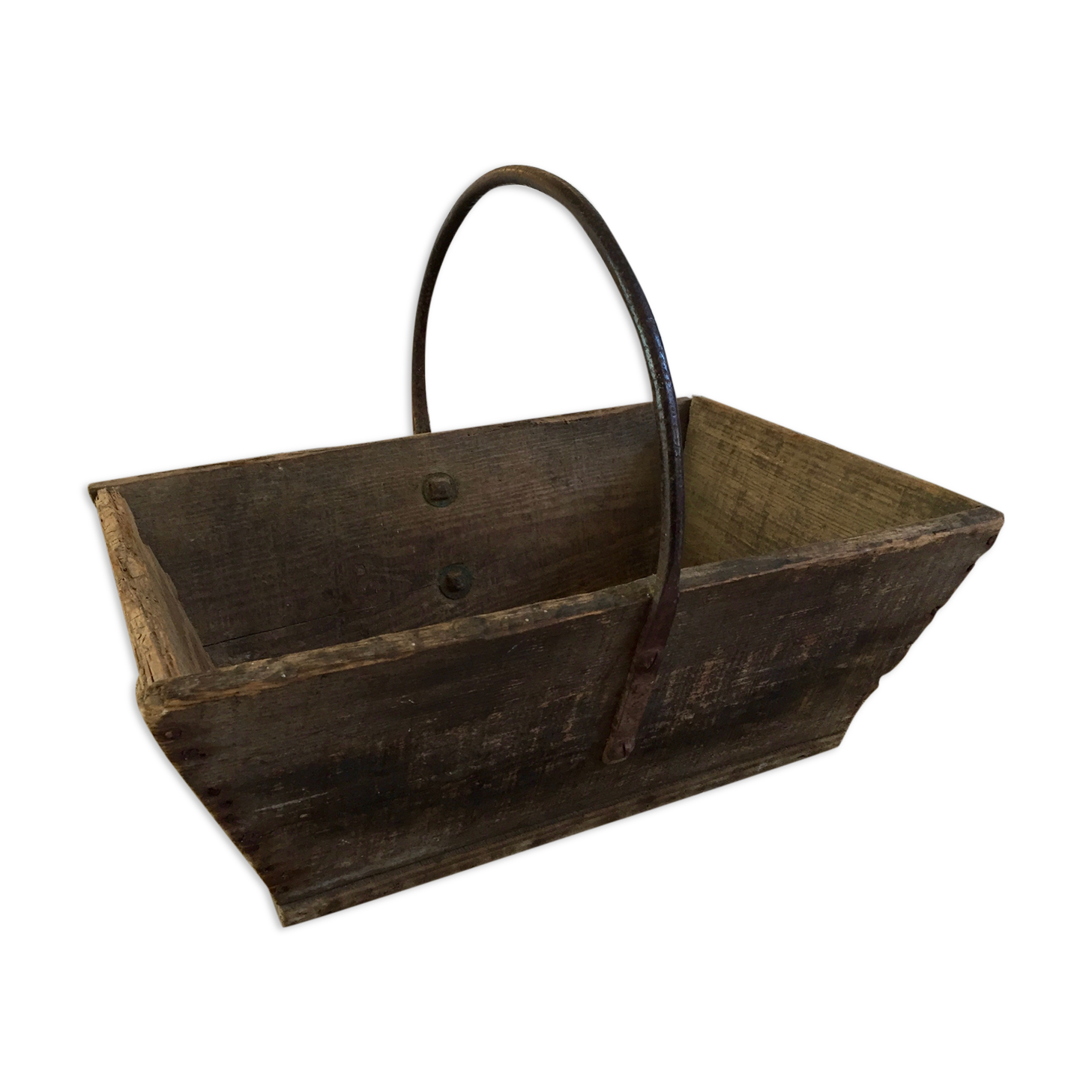 Old wooden basket