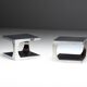 Tables d'appoint modernistes en aluminium, Italie, années 1970