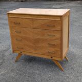 Commode vintage 1960 pied compas