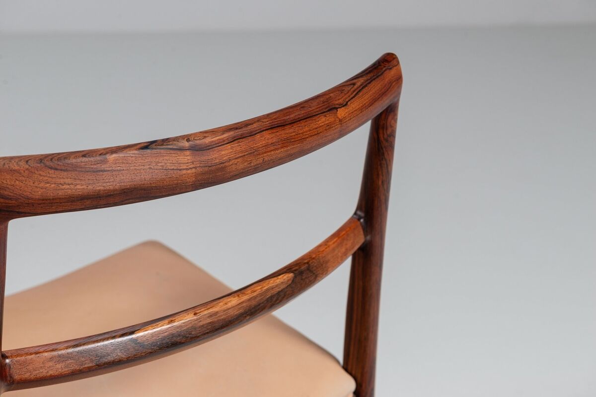 Arne Vodder model 430 dining chairs rosewood Sibast Mobler Denmark 1960