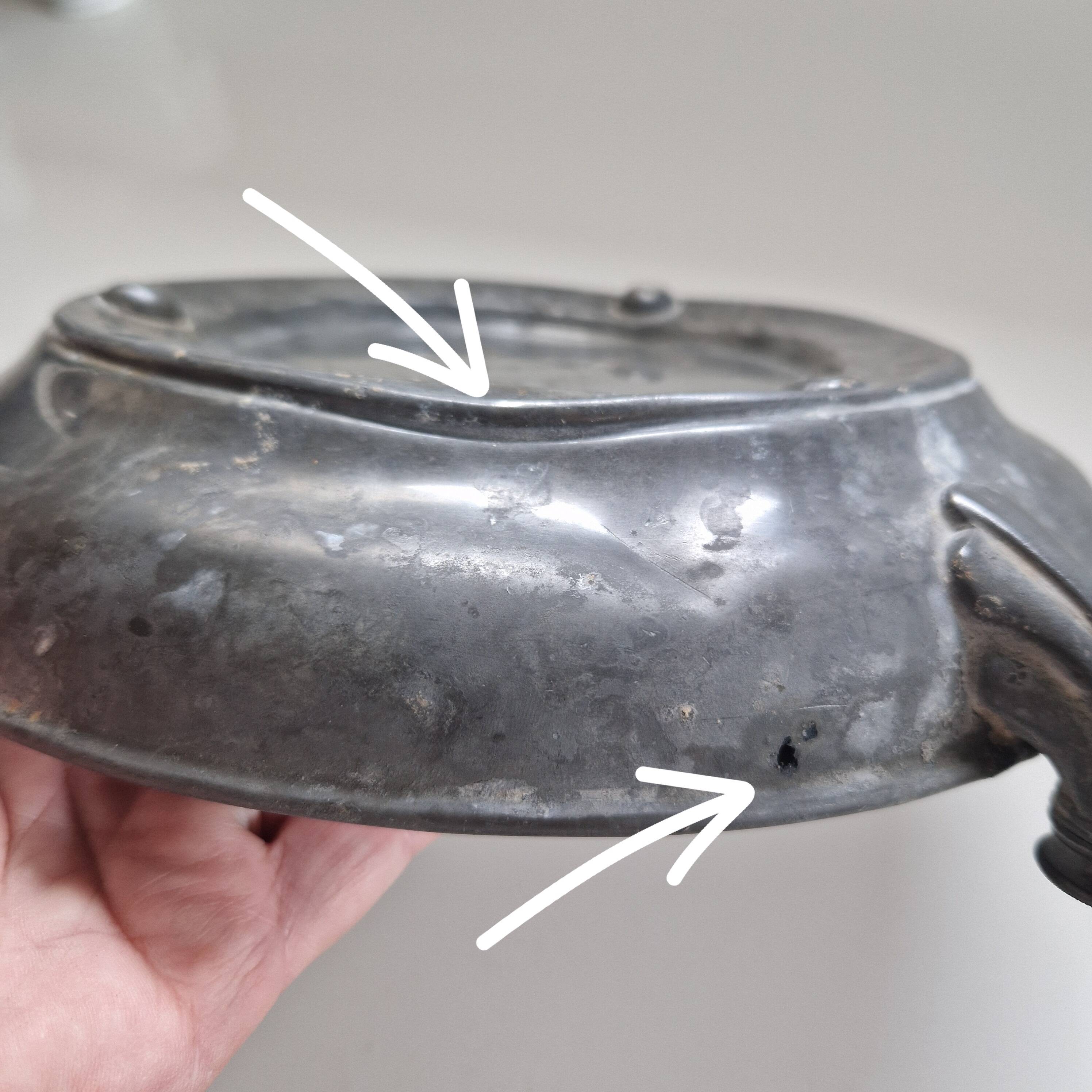 Antique ceramic and metal hot plate p and b pinder and bourne