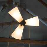 Mid-Century Plastic and Metal Chandelier by Lidokov, Czechoslovakia, 1970s