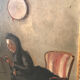 Oil on wood interior scene