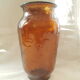 Henkel advertising vase in amber glass years 70 vintage