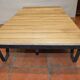 Palette industrielle / table de salon en fer et bois