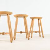 Danish Beech Stool, c.1960