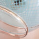 Vintage ceiling lamp suspension in glass, blue, 50s
