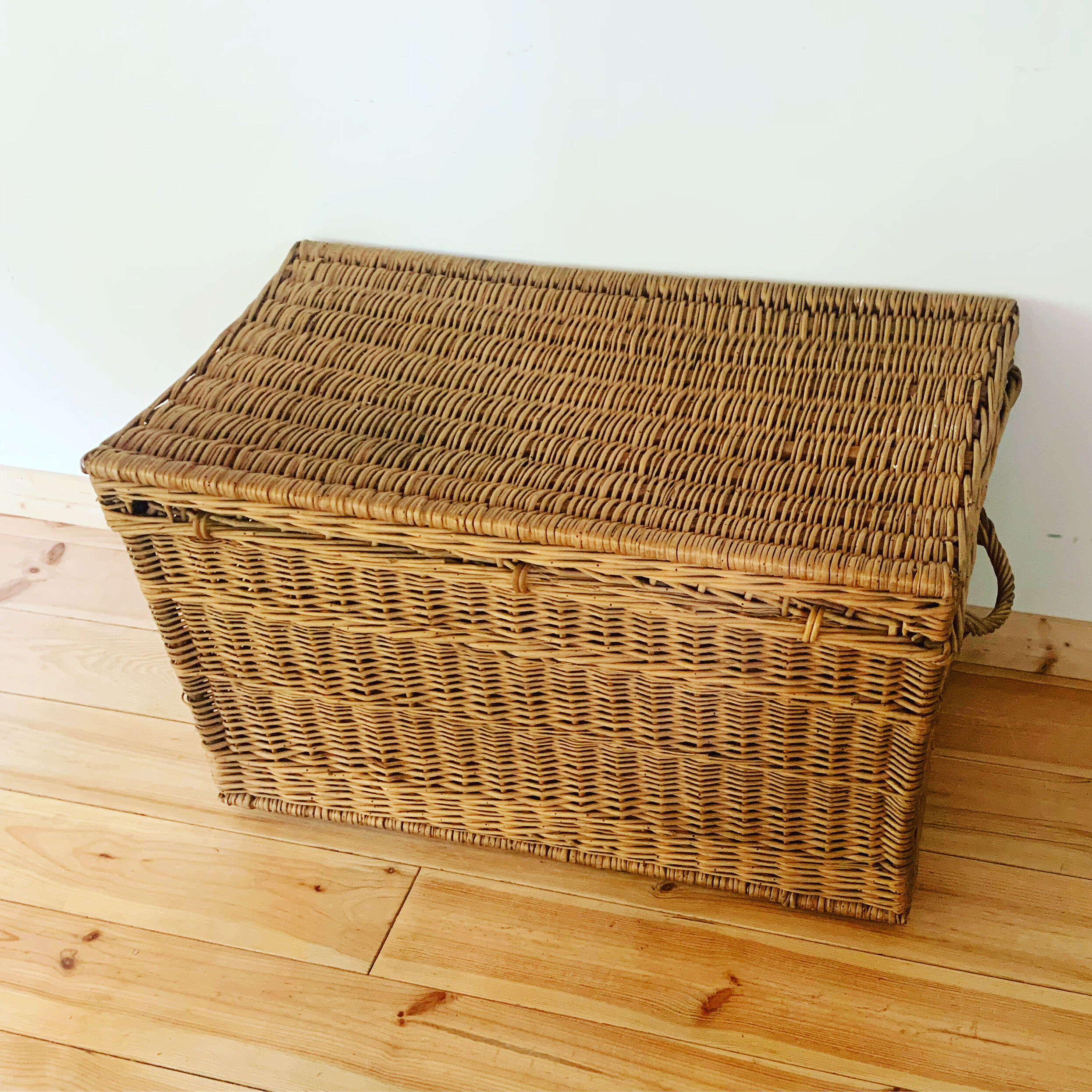 Vintage wicker trunk
