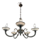 Italian Murano Glass Brass Chandelier 1940’s
