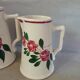 3 antique Sarreguemines pitchers