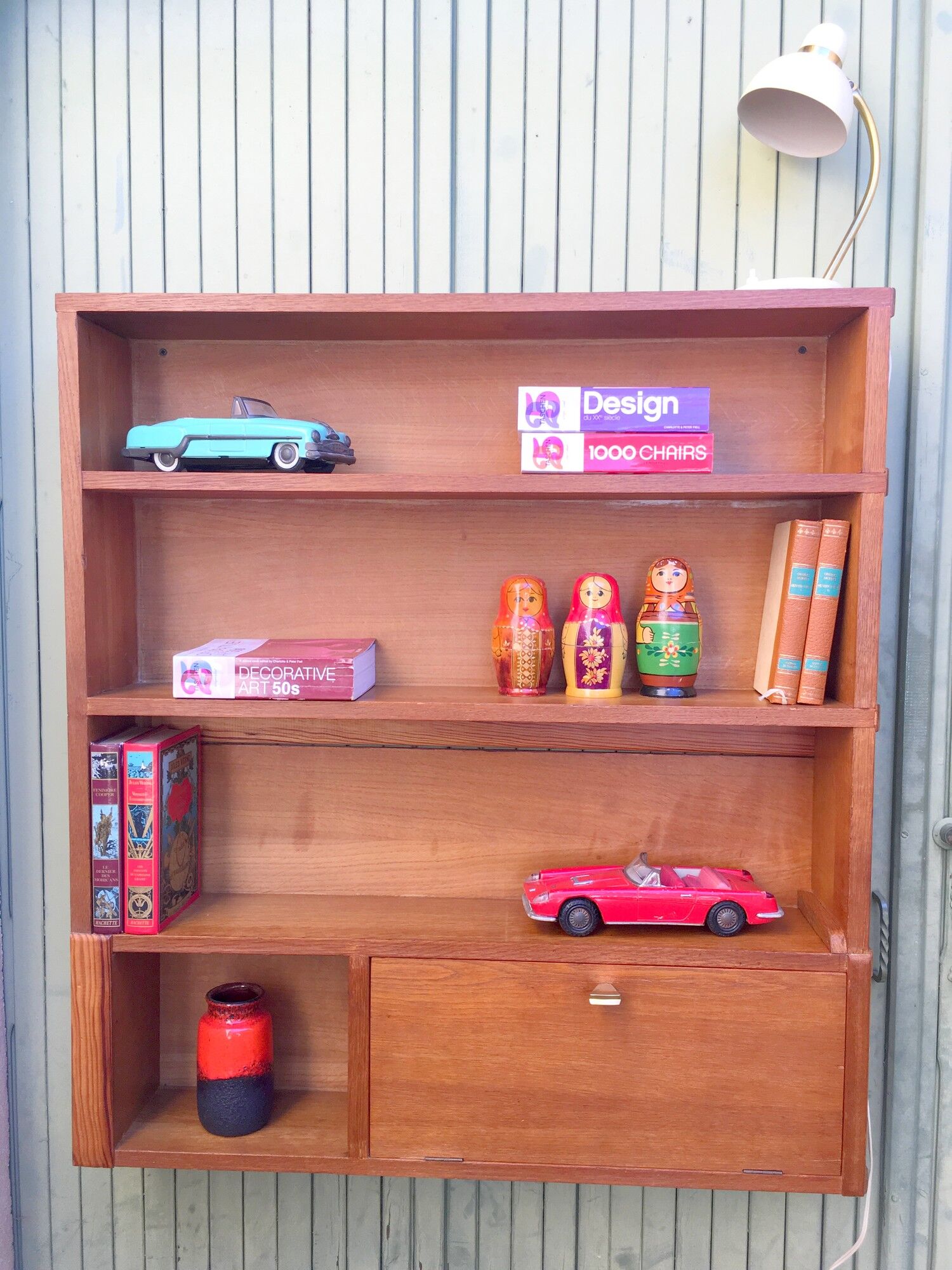 Vintage wall library 50s