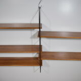 Etagère murale double modulable bois,  années 1960, Tomado, String.