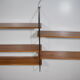 Etagère murale double modulable bois,  années 1960, Tomado, String.