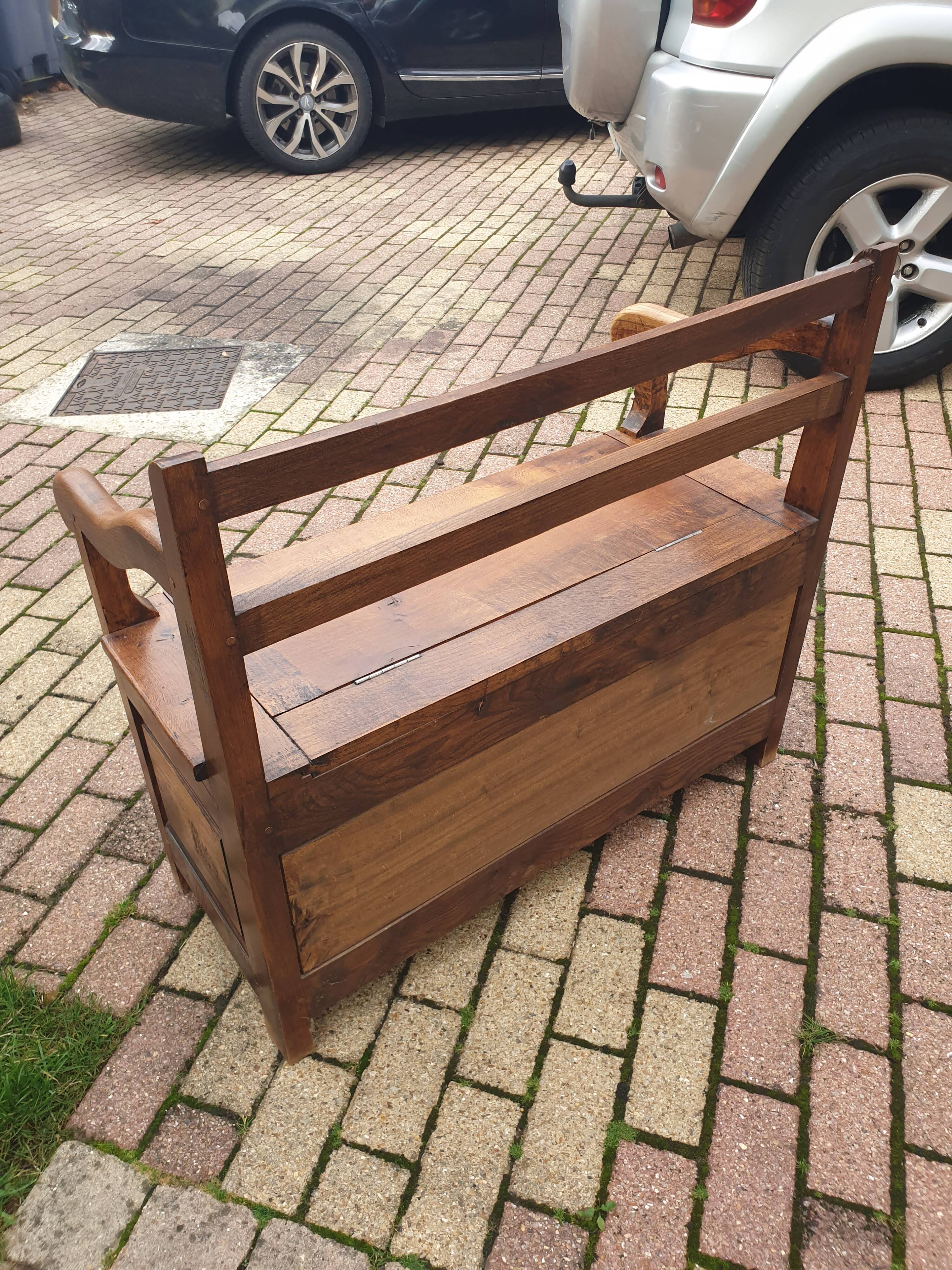 Wooden box bench