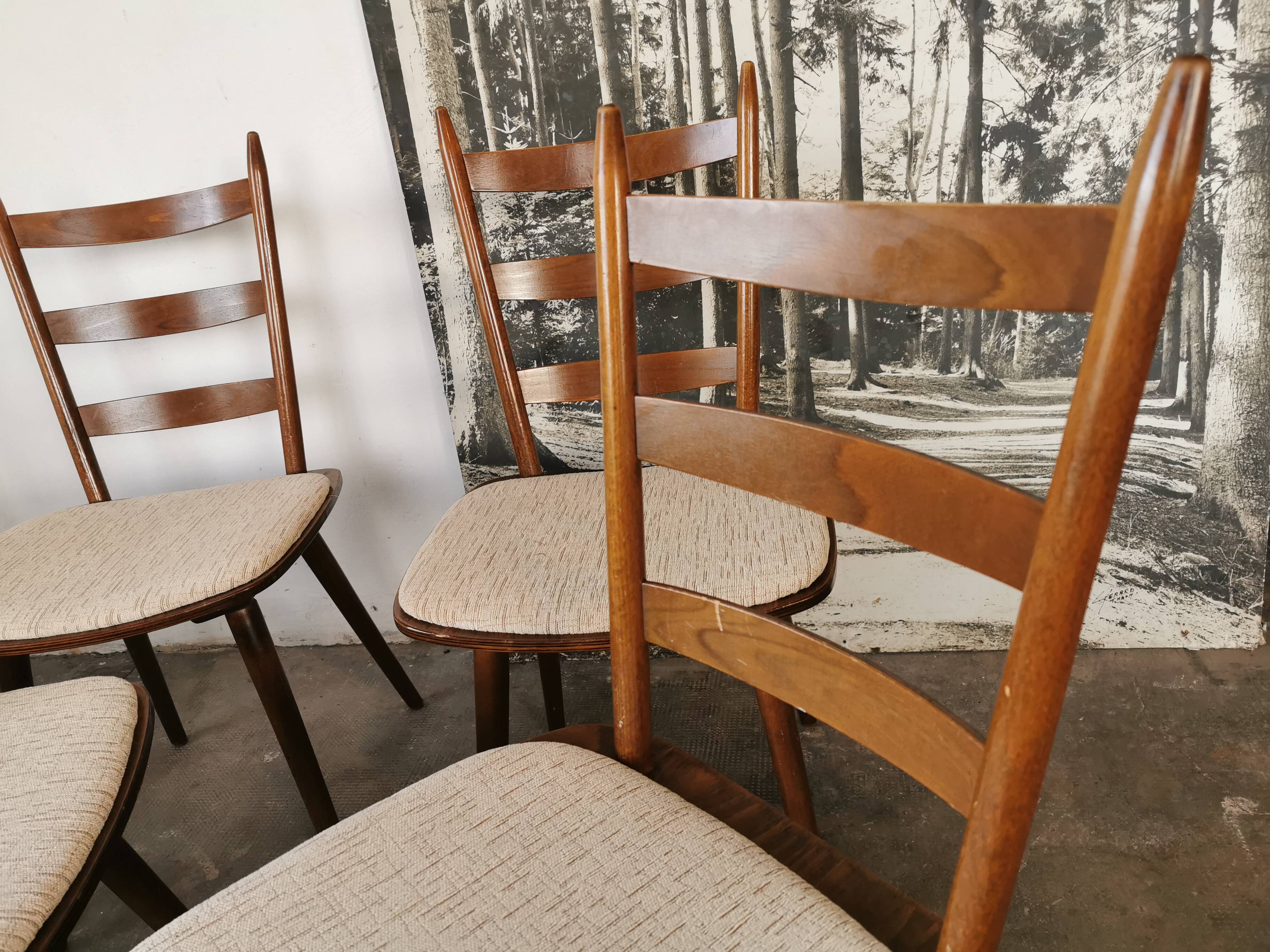 Set de 6 chaises bistrots Hiller, vers 1960
