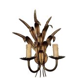 Vintage Italian ear of wheat wall light