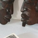 Sculptures profils afrique en ébène