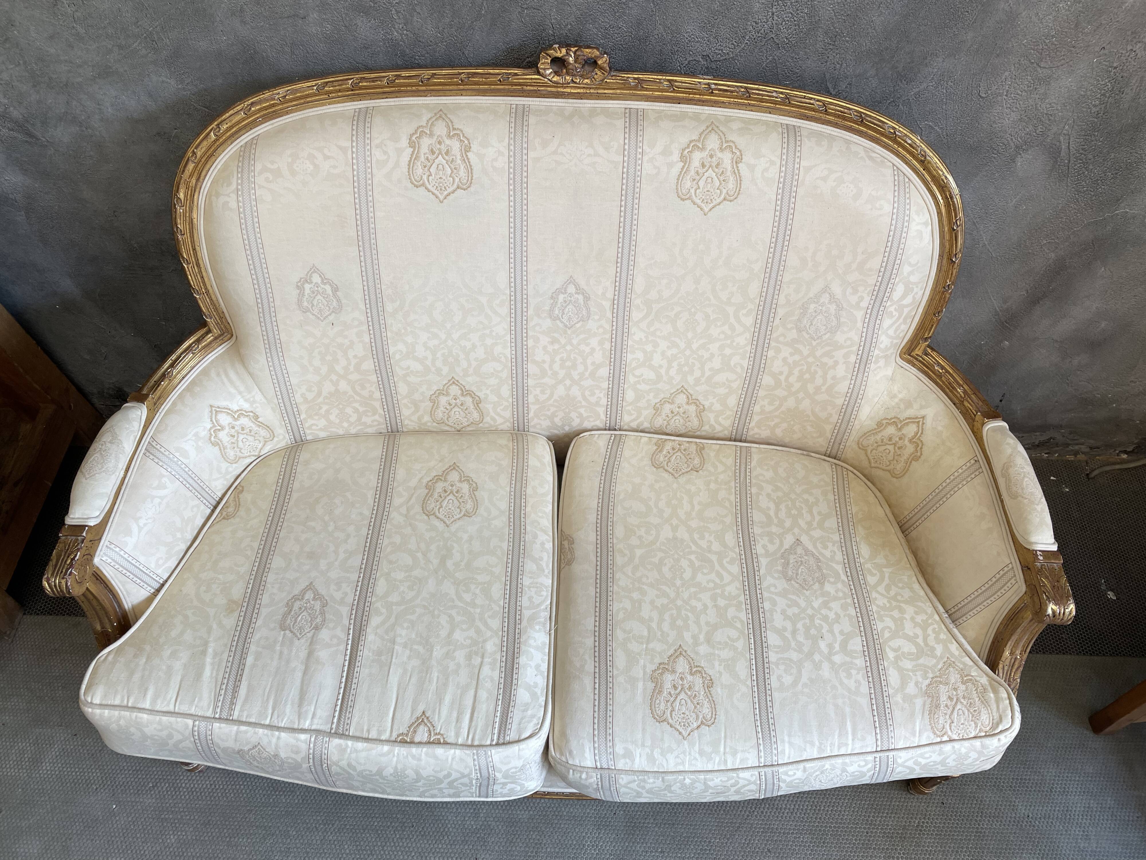 Bench 2 seats Louis XVI