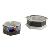Pair of Metropol ashtrays by Barbara Brenner for Rosenthal, 90