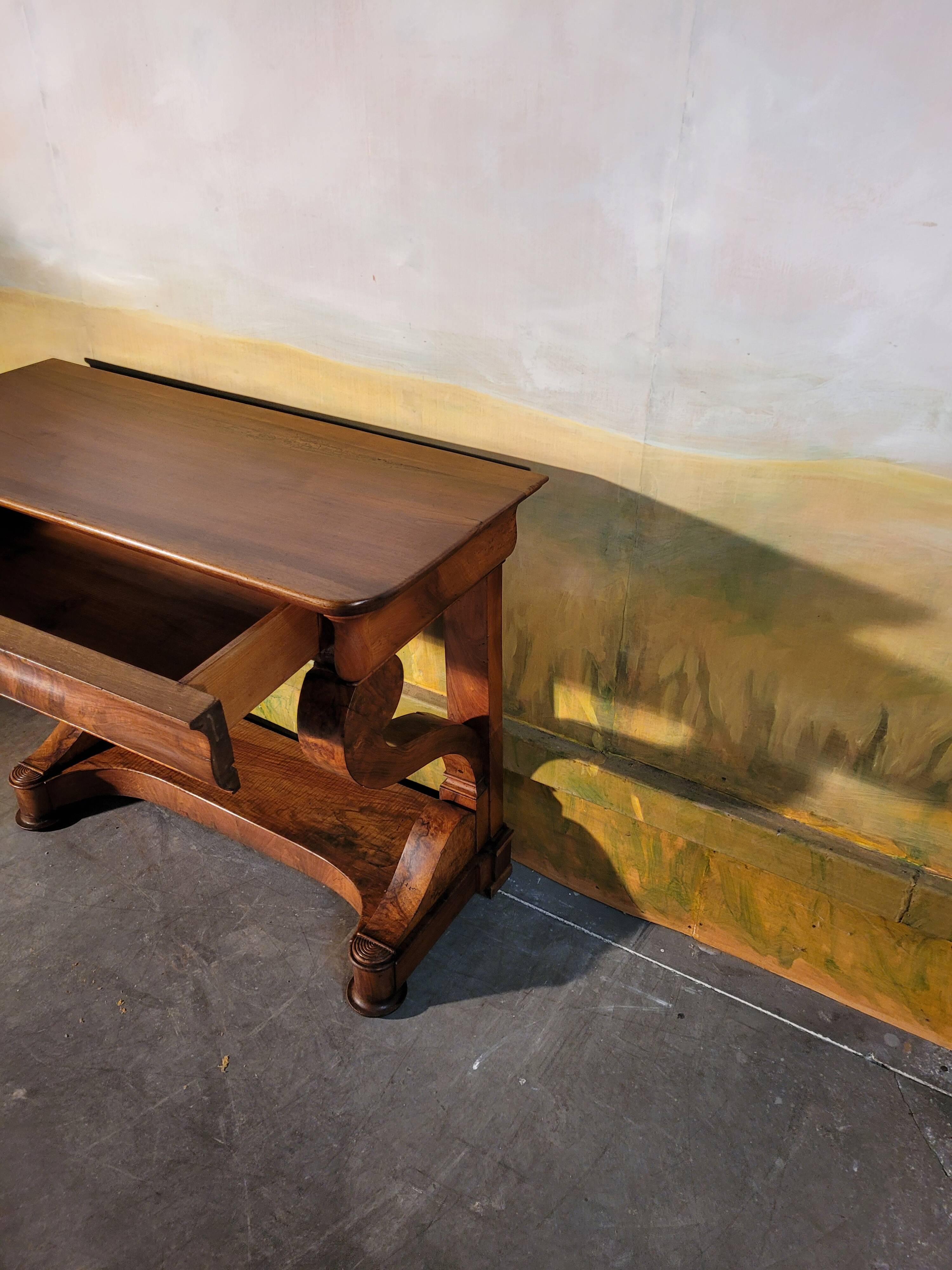 Restoration period mahogany console