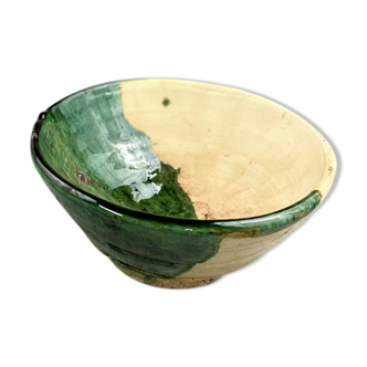 Two-tone bowl in glazed terracotta