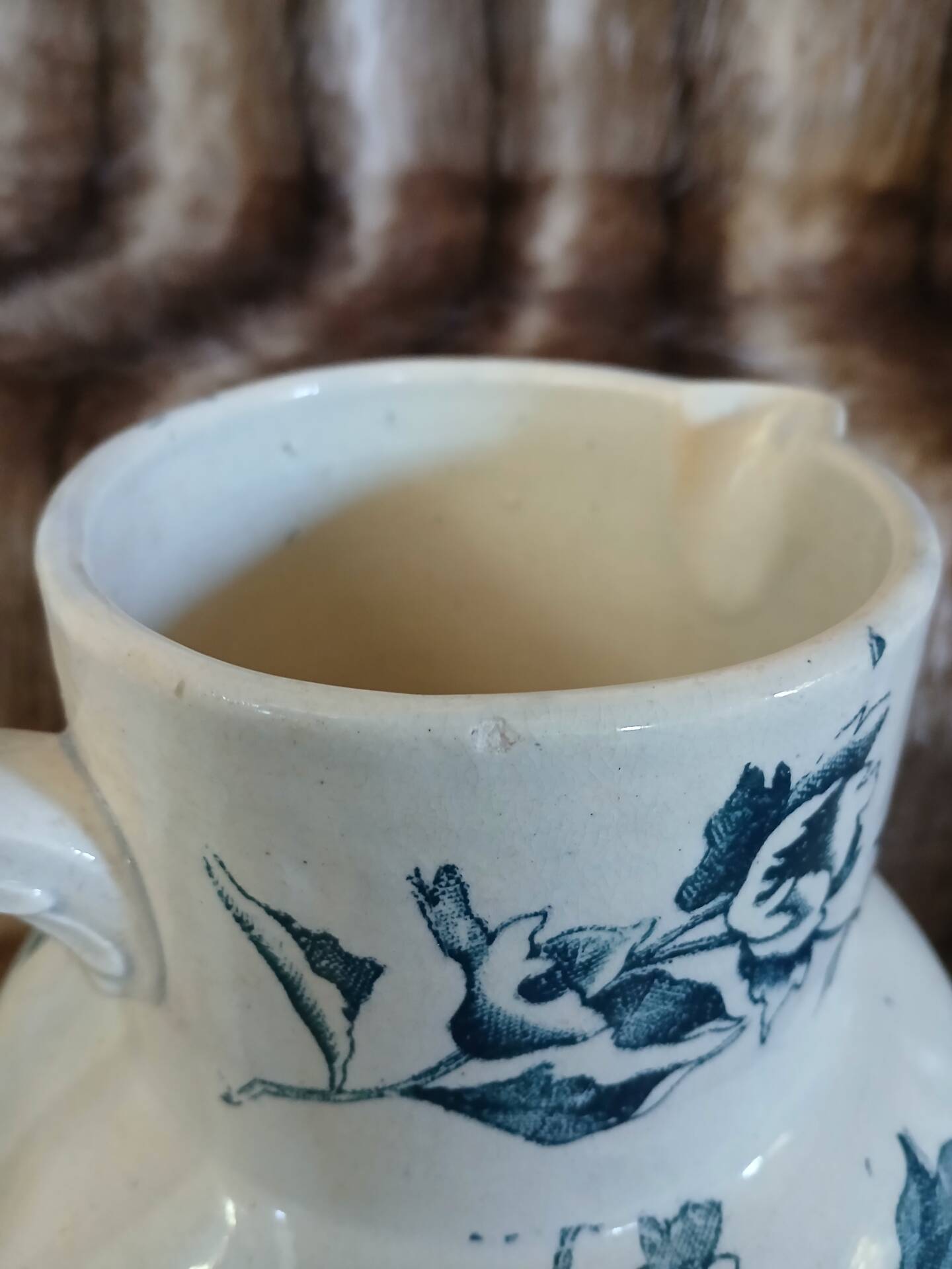 Antique pitcher in ironstone