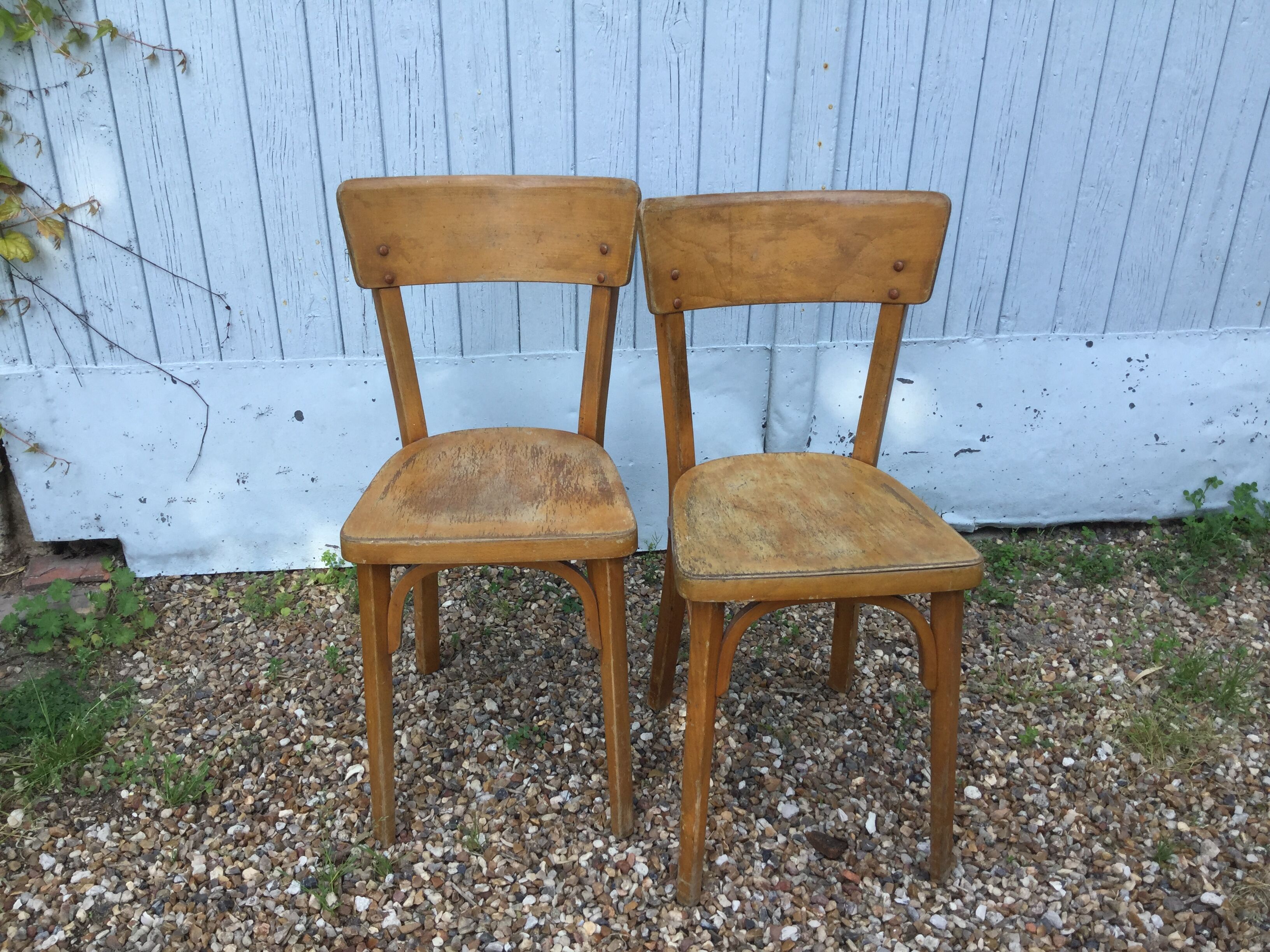 Pair of bistro Baumann chairs